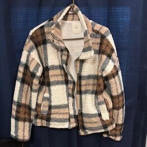 Plaid Sherpa Jacket